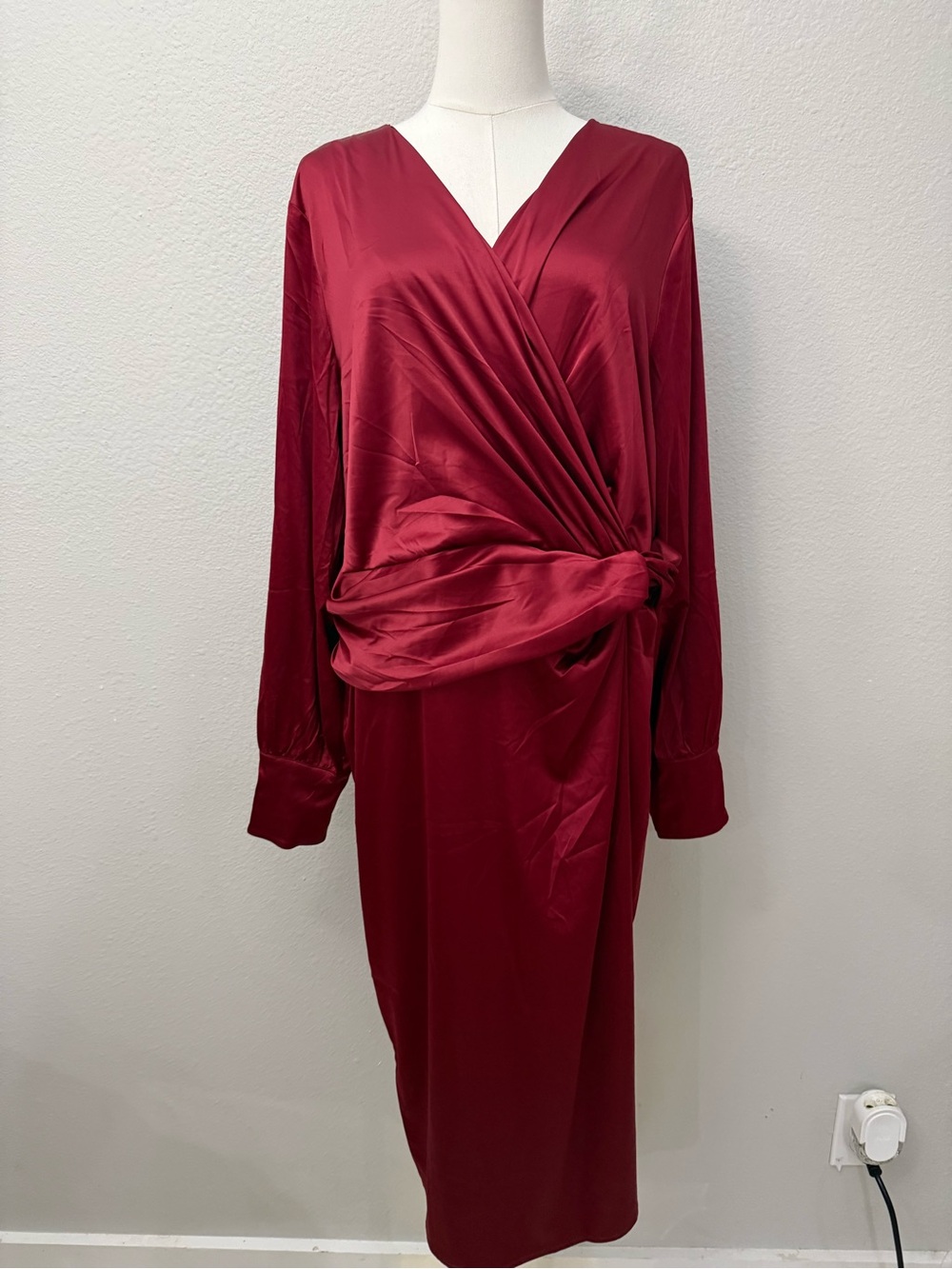 Lane Bryant Satin Knot Front Midi Sz 18/20